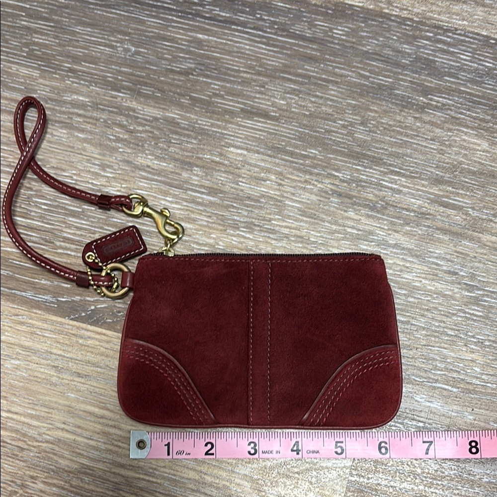 Coach Red Wristlet Clutch Luxurious Design